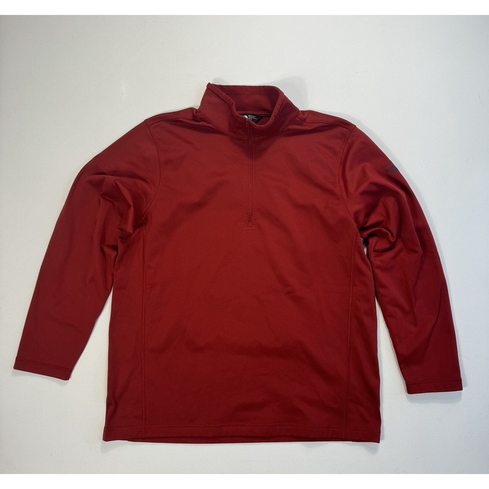 The North Face Men's XL Fleece 1/4 Zip Sweater Red Fleece Outdoor Hiking Casual
